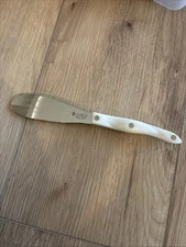 Cutco 1768 Pearl White Handle Serrated Spatula Spreader Knife Engraved