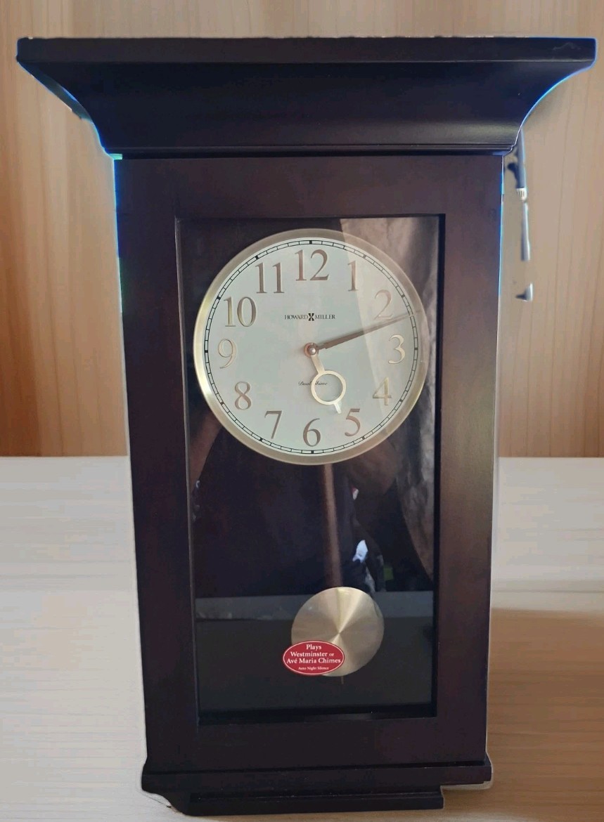 Howard Miller Wall Pendulum Clock Plays Ave Maria Or Westminister Chimes
