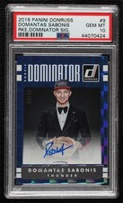 2016 Donruss Rookie Dominator Signatures 45/65 Domantas Sabonis PSA 10 Auto 1e5