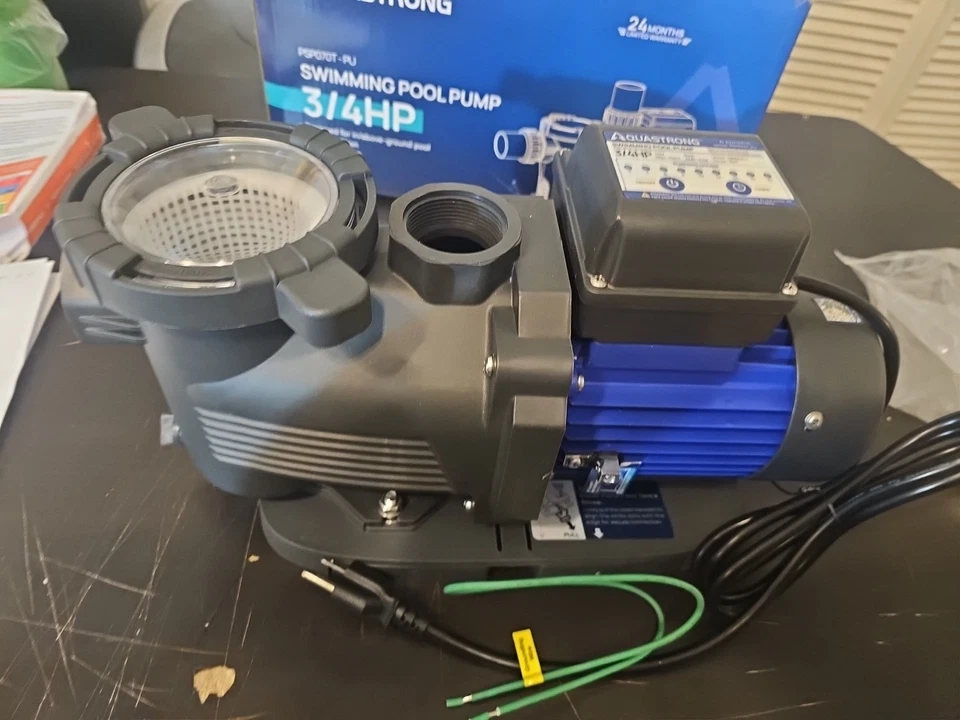 NEW OB 💧 Aquastrong Swimming Pool Pump 3/4HP PSP070-PJ 115V 3000GPH WITH TIMER  - Image 4 of 4