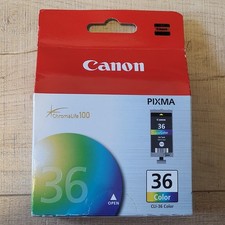 New Genuine Canon PIXMA 36 CLI-36 Color Ink Cartridge New Sealed