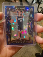 2024-25 Panini Select Basketball Devin Carter Blue Ice Prizm Rookie Card #92