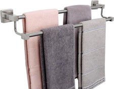 Double Bath Towel Bar - Thicken SUS304 Stainless Steel Towel Rack for Bathroom