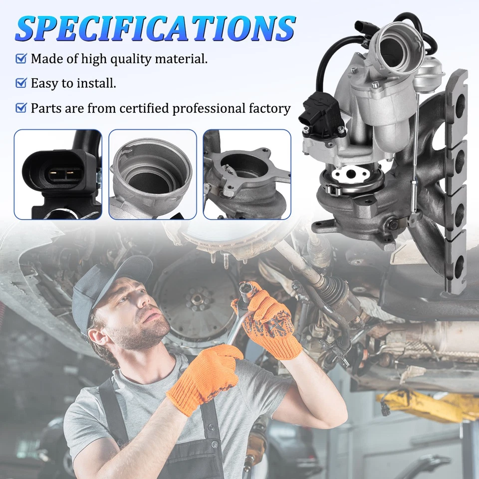 Turbo Turbocharger Fit for Volkswagen Tiguan CC EosGTI 2.0L 2009-2016 06J145702K - Изображение 3 из 4