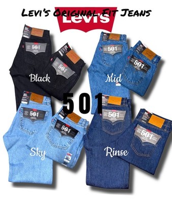 Levi s 501  Men s Original Regular Straight Fit Denim Jeans  New With Tags,