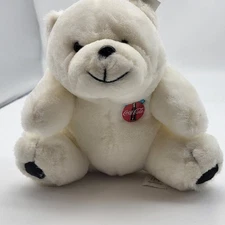 Whataburger Coca Cola Bear 7" Tall Plush Toy White With Red Badge Coke