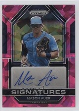 2023 Panini Prizm Signatures Pink Ice Prizm Mason Auer #SIG-MA Auto 1ek2