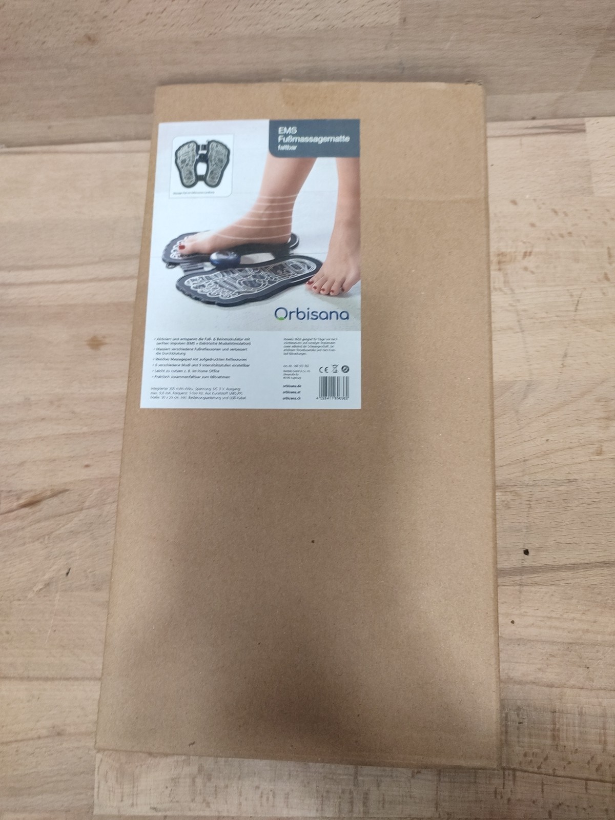 Orbisana EMS Fußmassagematte faltbar Fußreflexzonen Massage 32 x 29 cm