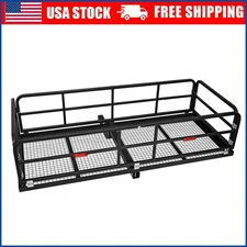 Folding Hitch-Mounted Cargo Basket,750 Lbs Vehicle Cargo Carrier Fit 2" Receiver