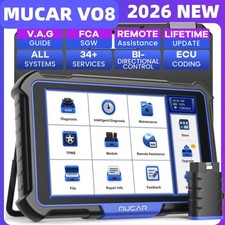 MUCAR VO8 Automotive Diagnostic Scanner BT Bidirectional E.CU Coding 34 Service
