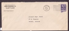 1950 cover Justin Neckwear Co Denver CO to Jacome's Dept Store Tucson AZ