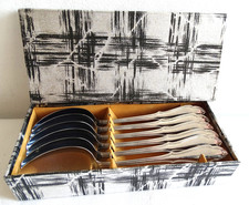 6 cucchiai zuppa cromo alpacca argento nuovo confezione originale