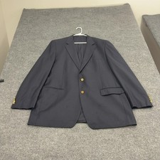 Lauren Ralph Lauren Blazer Mens Navy Blue Wool Gold Crest Button Classic Preppy