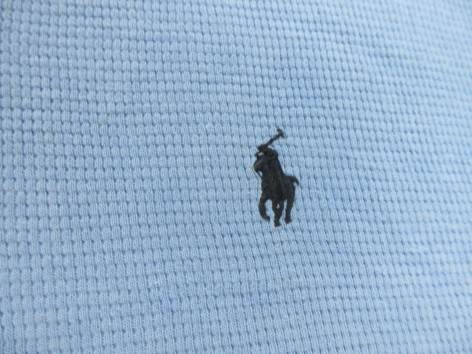 Polo Ralph Lauren Shirt Boys XL Blue Quarter Zip Waffle Knit Cotton Pullover - Image 4 of 4