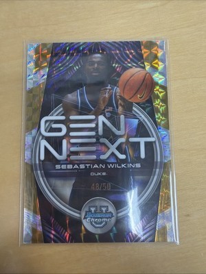 2025-26 Bowman U Chrome Sebastian Wilkins Gen Next GN-13 GOLD Refractor /50 Duke