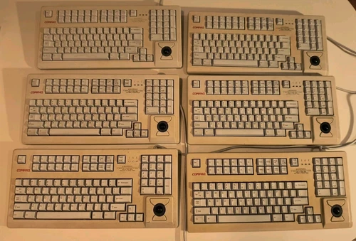 Compaq MX 11800 Mechanical PS2 Keyboard w/Trackball Mouse TESTED w/USB adapter
