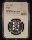 1954 Franklin Half Dollar - 50c NGC PR67 - Nice Coin!