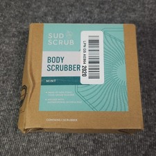 Sud Scrub Antimicrobial Silicone Body Scrubber Exfoliating Brush Mint Green