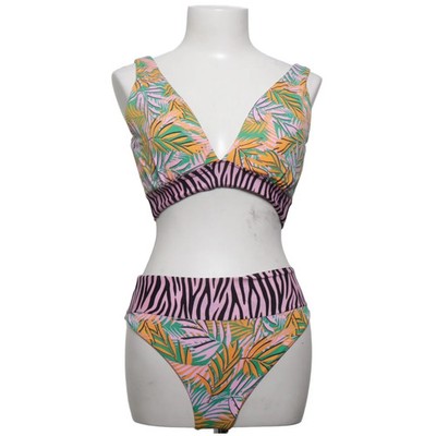 Maaji, Bikini, Größe: S, Elasthan/Polyamid, Pink/Grün/Mehrfarbig, Blumen #wbl