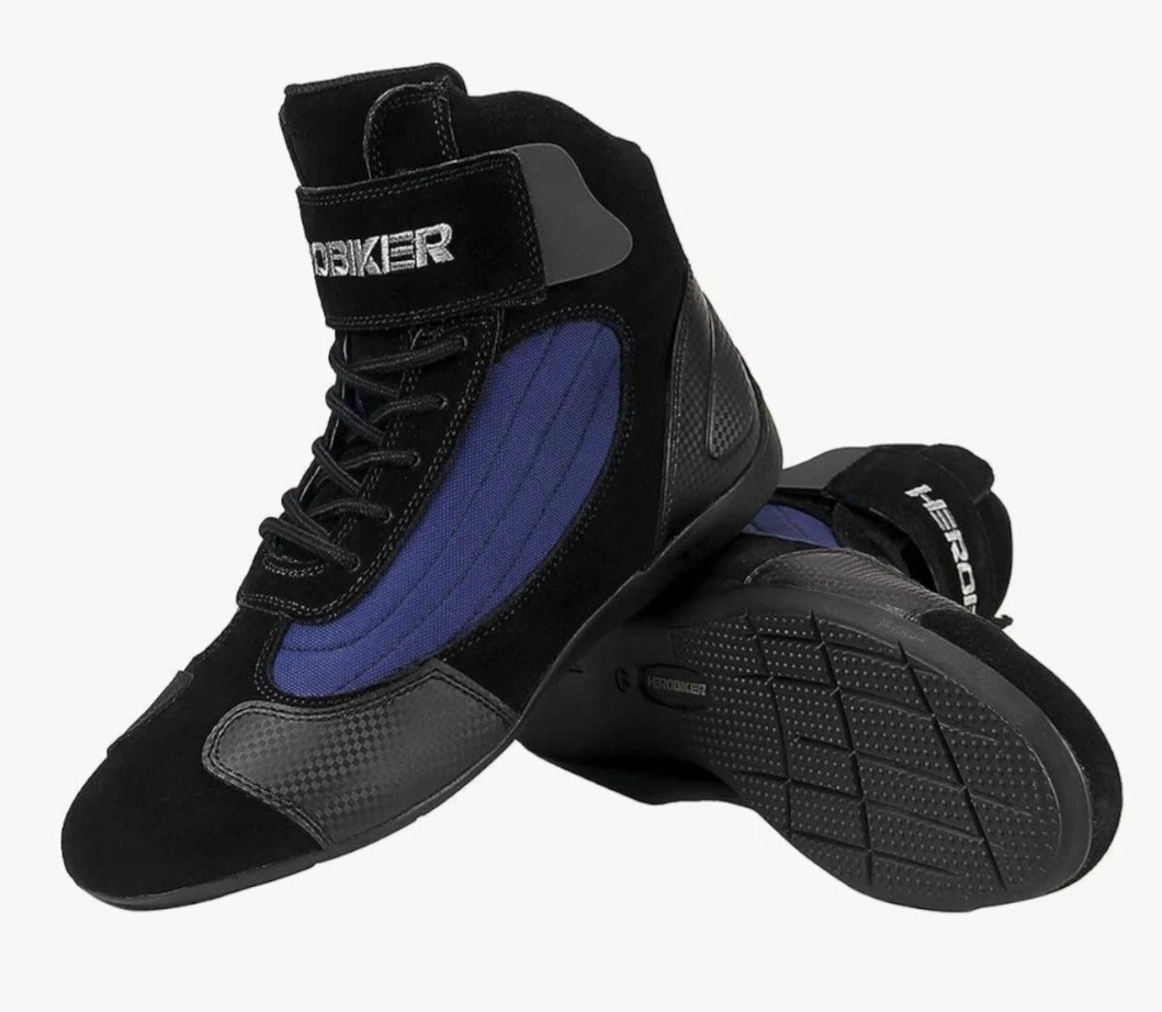 HEROBIKER Motorcycle Combat Boots Racing Hiking Outdoor Work Mid Ankle Size 6Men