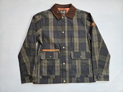 SCOTCH & SODA AMSTERDAM BLACKWATCH CHECK MEN'S COTTON BLEND JACKET SIZE M