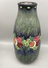 Wonderful & Rare Vase 1920 art deco Boch frères KERAMIS Charles Catteau 968 TOP