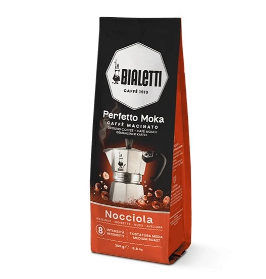 1,5 kg 6 Confezioni Caffè Macinato Perfetto Moka Nocciola Bialetti da 250 g