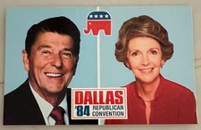 Ronald & Nancy Reagan Republican National Convention Dallas Texas 1984 Postcard