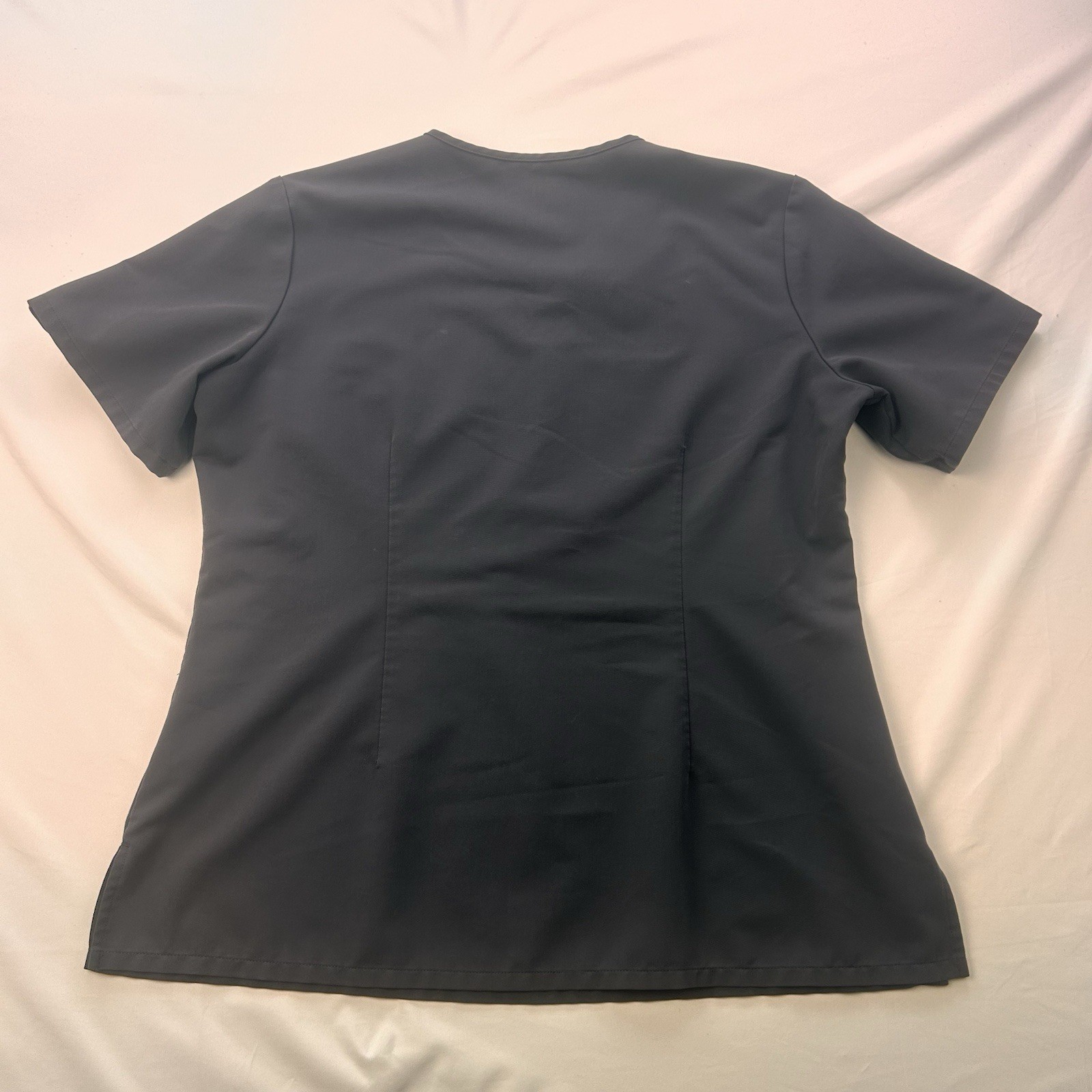 Figs Men Solid Grey Polyester Short Sleeve Top Sc… - image 5