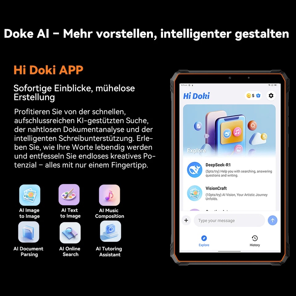 Blackview Active 5 Rugged Tablets Android 15 16GB+256GB 6600mAh 16MP Gemini AI - Bild 2 von 4