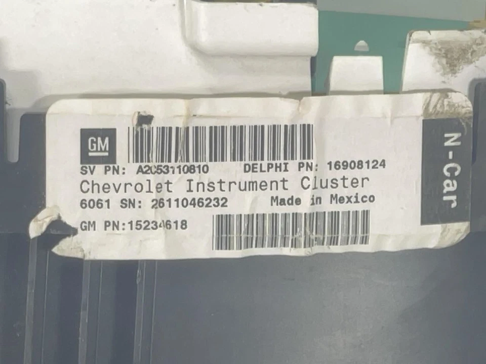 Cuadro de instrumentos velocímetro Chevy Malibu 2004-2008 208 k millas 15234618 Foto 3 de 4