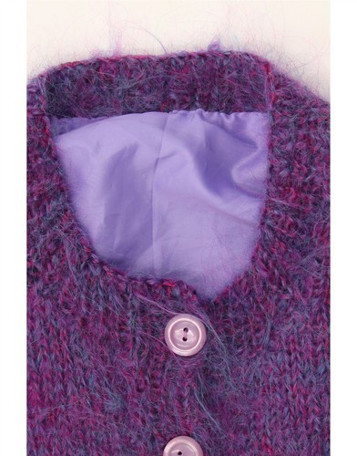 Vintage Damen Strickjacke Pullover UK 14 Medium Lila AR02 - Bild 3 von 3