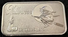 HALLOWEEN WITCH ON BROOM OCTOBER 31, 1973 - 1 OZ .999 SILVER ART BAR LIMITED ED