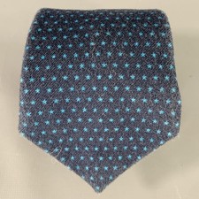 ADAM KIMMEL Navy Stars Cotton Skinny Tie