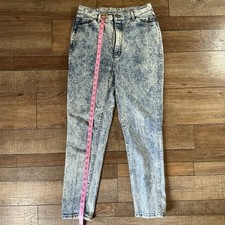 80s VINTAGE Lee Acid Wash Tapered Jeans High Rise Women's 29x26 USA Made 19619