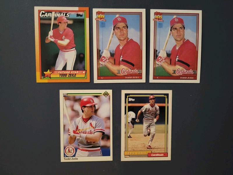 6 Card Lot Todd Zeile Rookie - Excellent Condition
