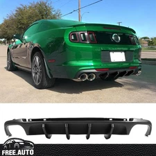 Rear Bumper Lip Fits 13-14 Ford Mustang Shelby V2 Style Diffuser Unpainted PP