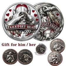Heads I Get Tail Tails I Get Head Challenge Coin Cheeky Token for Couples Gift Heads I Get Tail Tails I Get Head Challenge Coin Cheeky Token for Couples Gift - Image 1