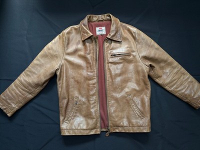 Vintage Levi's Lambskin Leather Jacket Made in Korea Rare Brown