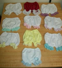 PAIR of PANTY PANTIES EYELET RUFFLE in MANY COLORS for 16" CPK CABBAGE PATCH KID