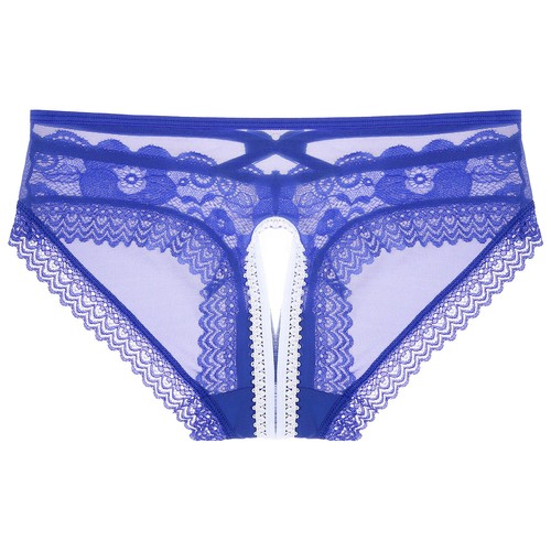 Men's Sheer Lace Briefs Low Waist Pouch Underwear Open Crotch Crossdress Panties - Picture 70 of 80