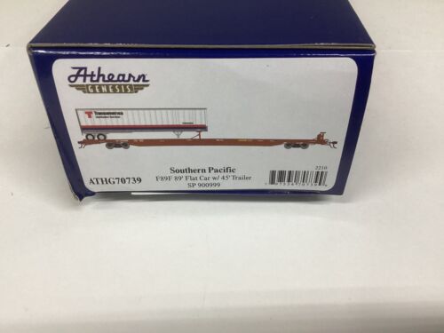 Athearn Genesis #G70739 HO scale "TT" 89' flat car/ "T" trailer Rd.#153322 - Picture 2 of 2