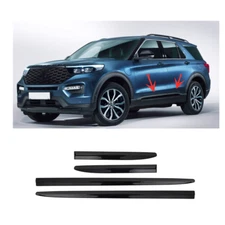 4PCS For Ford Explorer 2020-2025 Body Door Side Molding Cover Trim Glossy Black