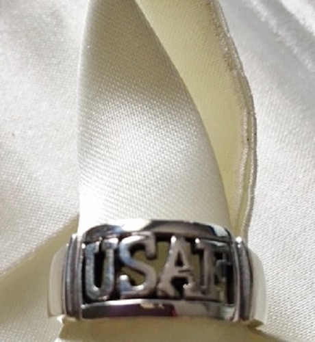 STERLINGSILBER USAF AIR FORCE MILITÄR US RING BANDGRÖSSE 9 NEU! HERREN - Bild 2 von 3