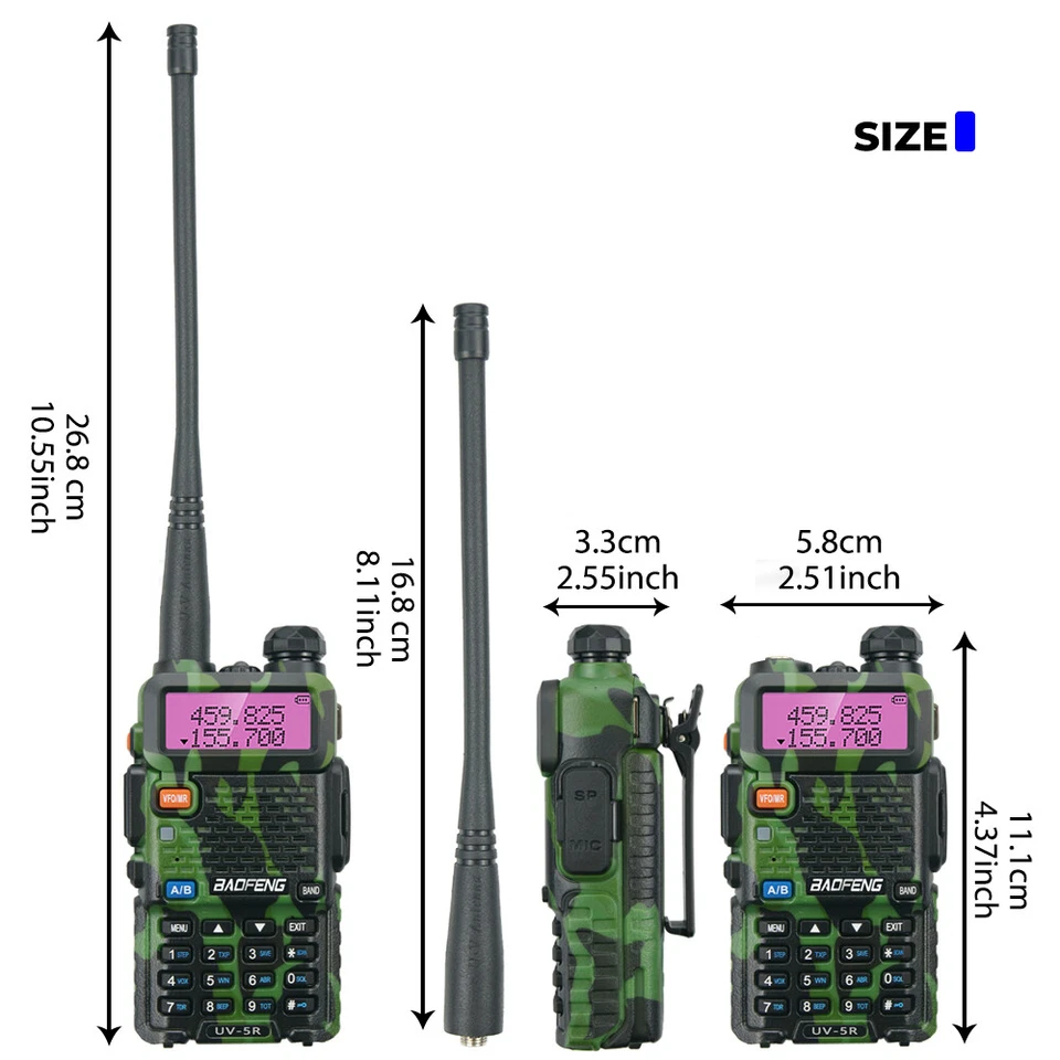 2x BAOFENG UV-5R UHF/VHF Walkie Talkie Long Range Two Way Ham Radio FM 5W 128CH - Image 2 of 4