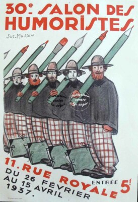 SALON HUMORISTES 1937 Rjdj - POSTER HQ 50x70cm eines VINTAGE POSTERS