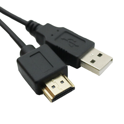 USB Male to HDMI-compatible 1.4 Male Charger Extension Cable Connector Adapter