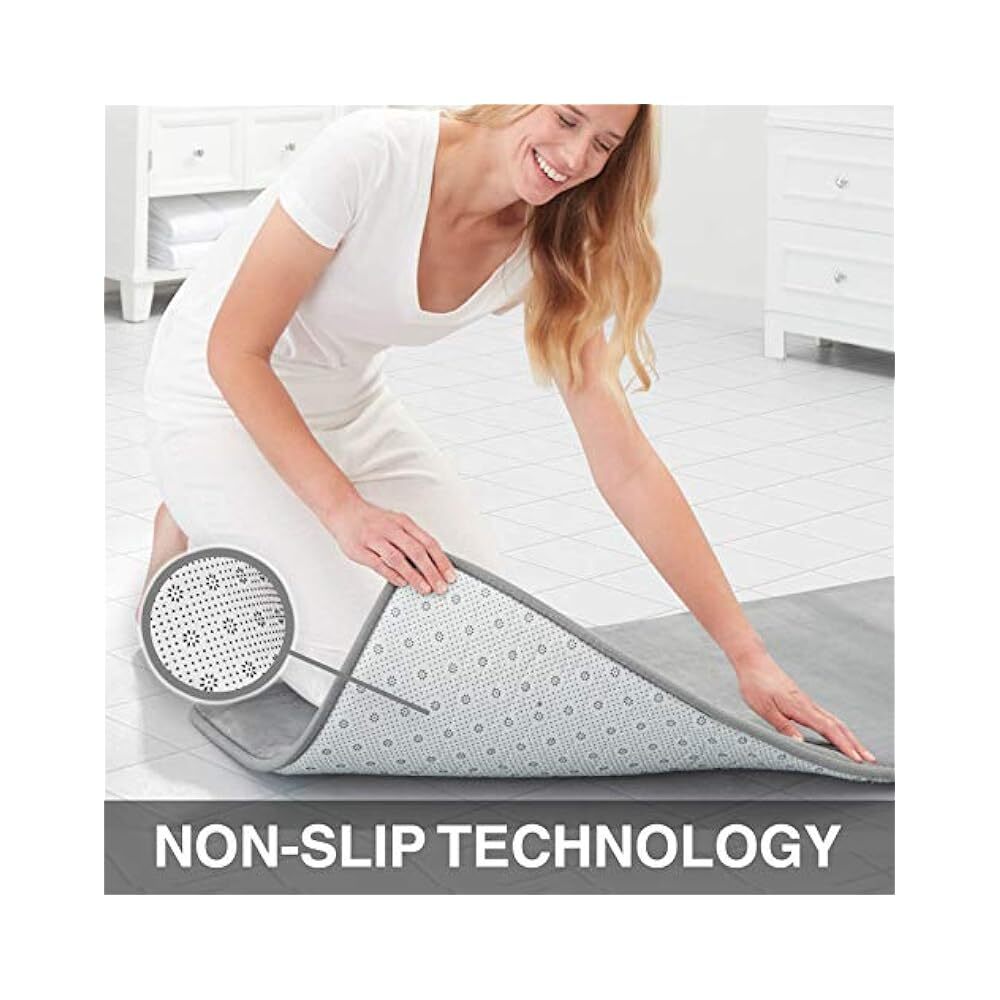 Quick,Dry Memory Foam Bath Rug, Non,Slip Backing, Luxurious Velvet Feel