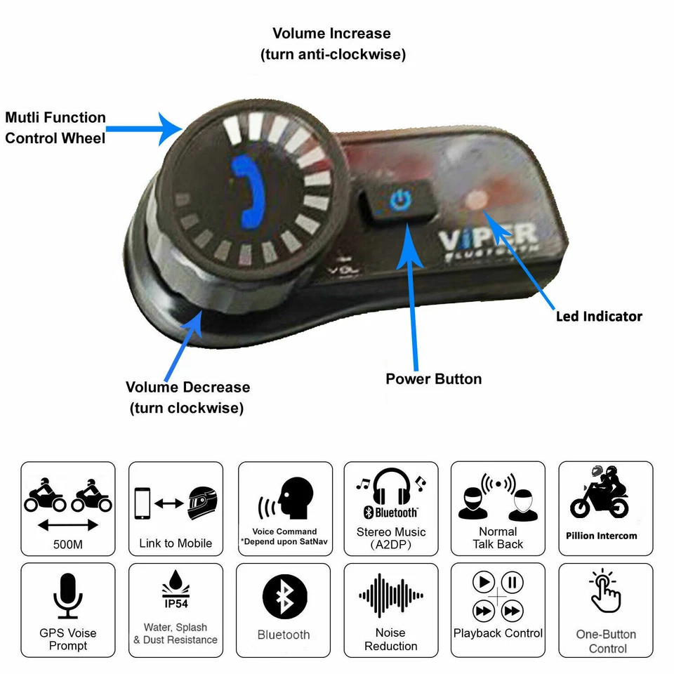 CASCO MOTO CON BLINC BLUETOOTH INTERFONO AURICOLARE MOTO CASCO MODULARE ECE ACU - Immagine 3 di 4
