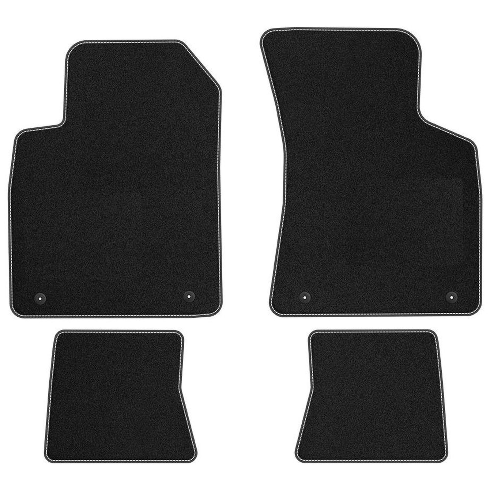 Tapis de sol Audi TT 8N en velours premium blanc pour un habitacle élégant
